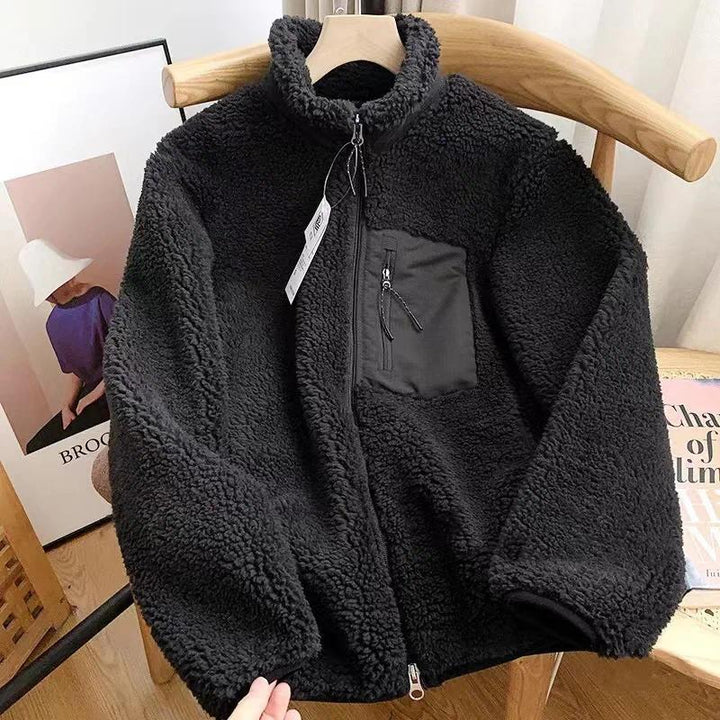 Cheryl – Comfy Long Sleeve Zip-Up Plush Winter Jacket