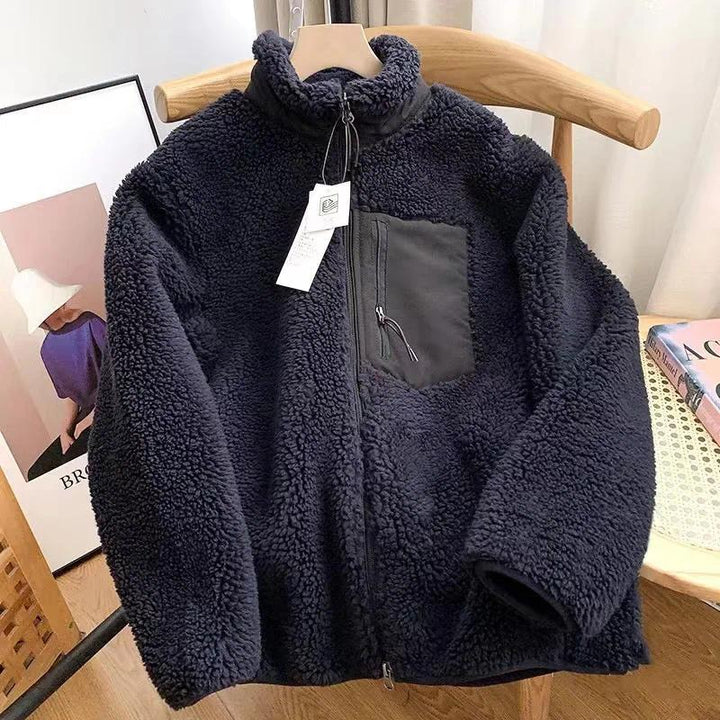 Cheryl – Comfy Long Sleeve Zip-Up Plush Winter Jacket