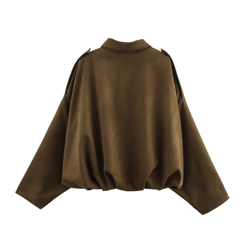 Jill – Sophisticated Cropped Contemporary Aviator Jacket
