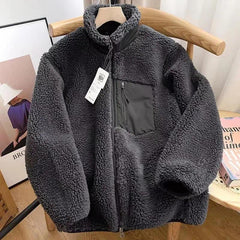 Cheryl – Comfy Long Sleeve Zip-Up Plush Winter Jacket