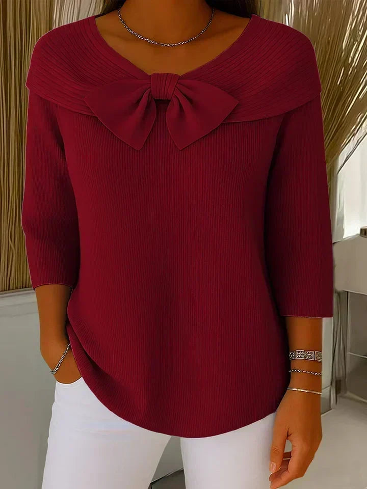 Trinidad | Pullover mit Knoten und Rundhals