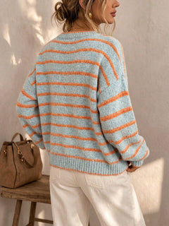 Céliane | Gestreifter, schicker Strickcardigan