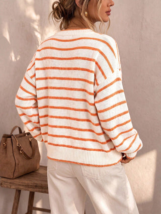 Céliane | Gestreifter, schicker Strickcardigan