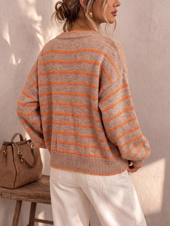 Céliane | Gestreifter, schicker Strickcardigan