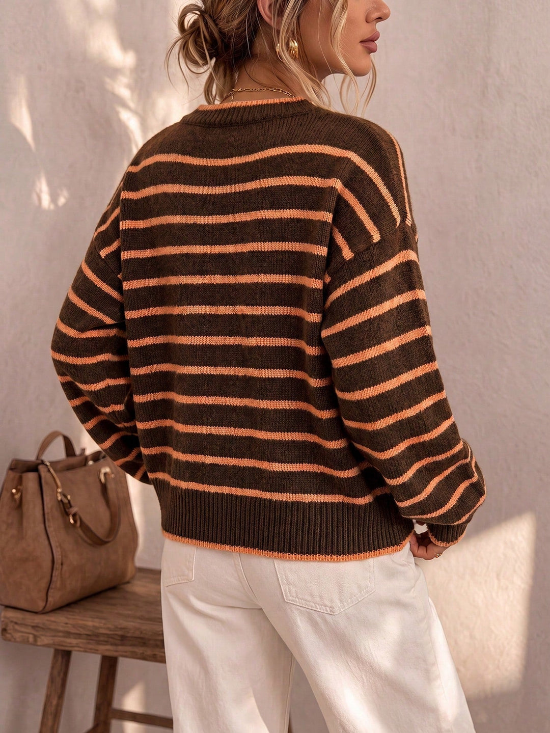 Céliane | Gestreifter, schicker Strickcardigan