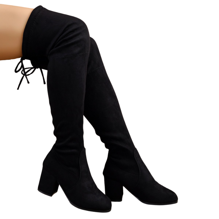 Alexandra – Elegant Mid Heel Over-the-Knee Boots