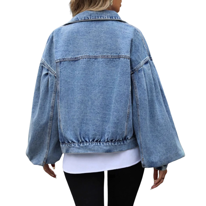 Hazel – Relaxed Cropped Denim Jacket