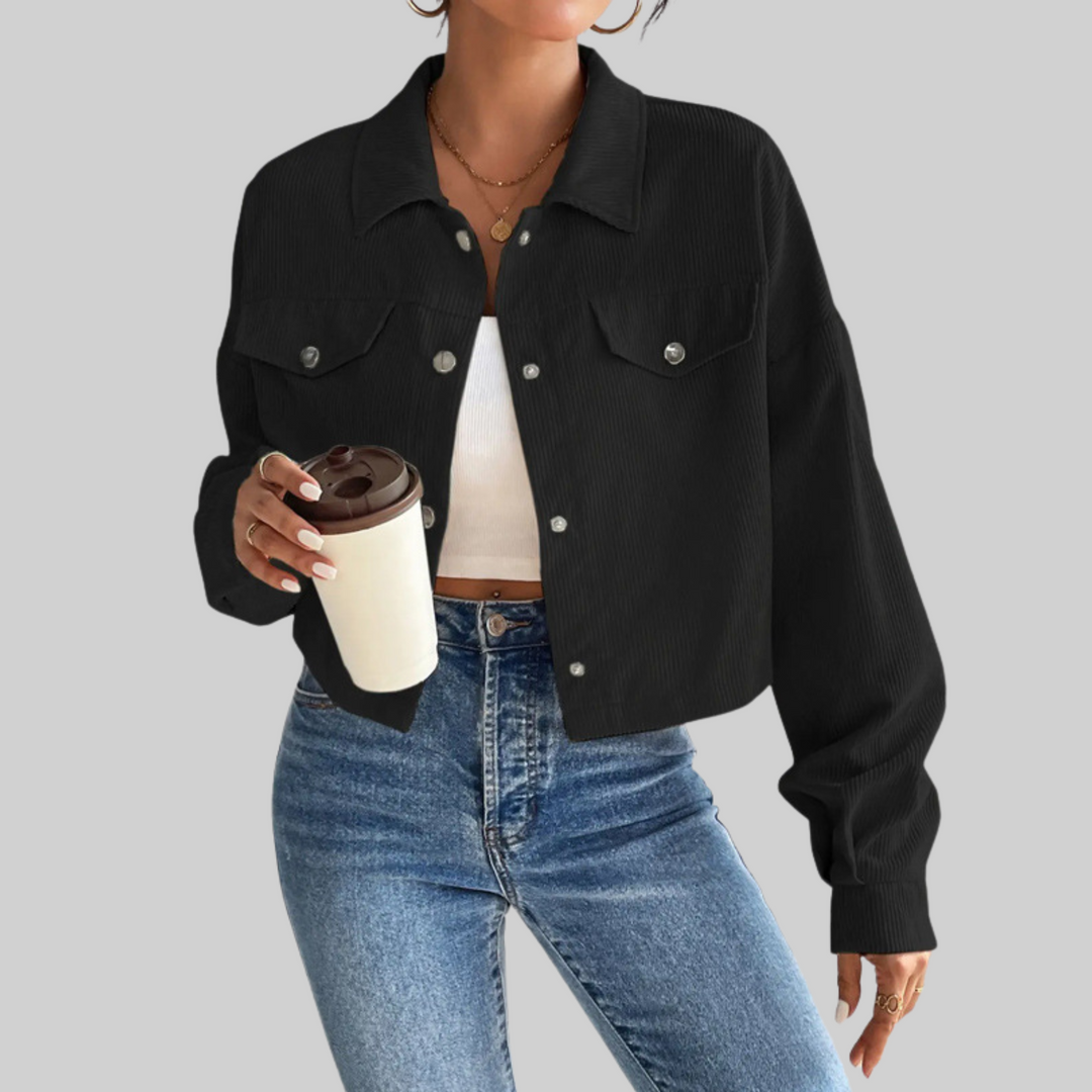 Tallulah – Vintage Collared Button-Up Jacket
