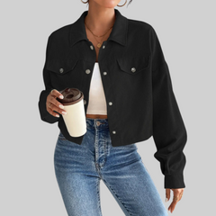 Tallulah – Vintage Collared Button-Up Jacket