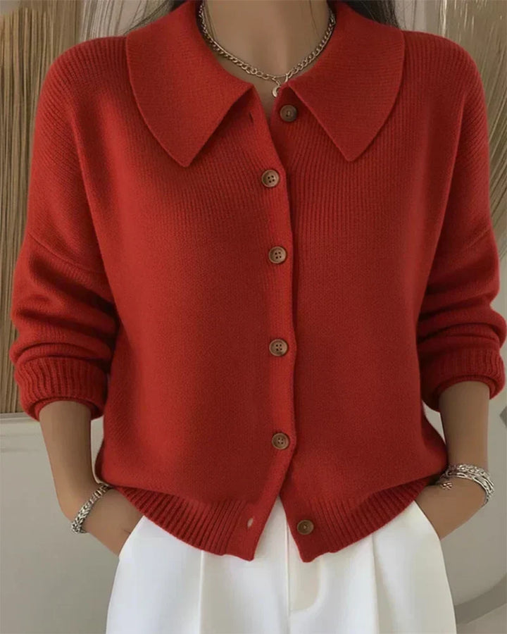 Vega | Strickjacke mit Hemdkragen
