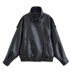 Alice – Trendy Lychee Pattern Leather Jacket