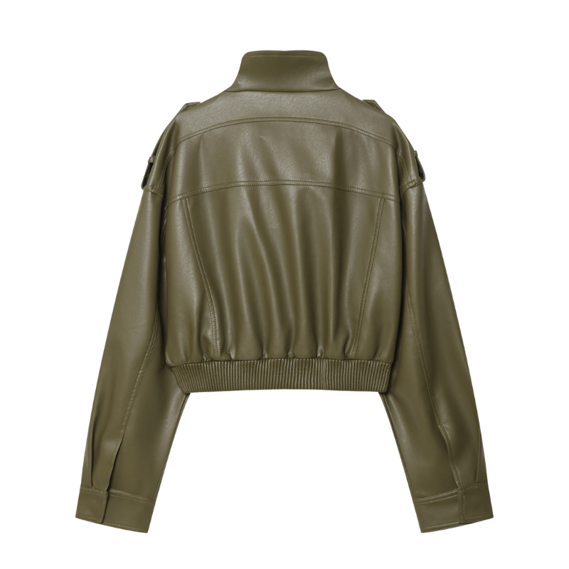 Stephanie – Classic Leather Moto Jacket