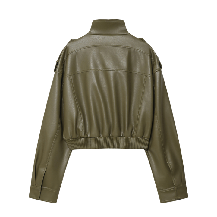 Stephanie – Classic Leather Moto Jacket