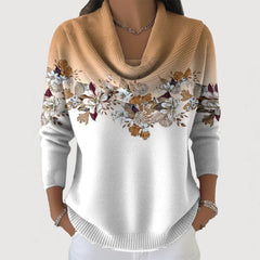 Alba | Pullover mit floralem Muster und Rollkragen