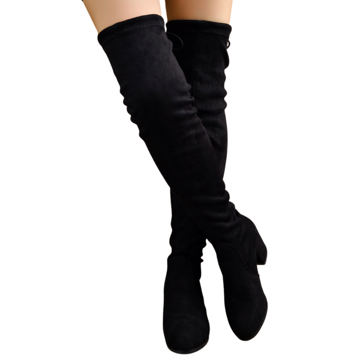 Alexandra – Elegant Mid Heel Over-the-Knee Boots