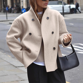 Jasmine – Cosy Long Sleeve Stand Collar Coat