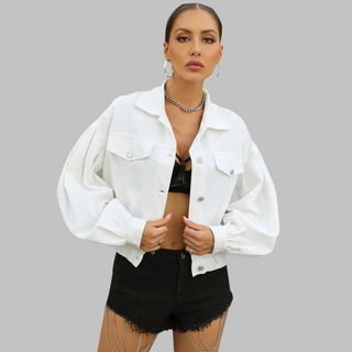 Stephanie – Casual Long Sleeve Button Down Jacket