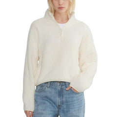 Eliza – Fuzzy Warm Half-Zip Cropped Fleece Pullover