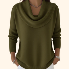 Julia | Pullover mit Drapé-Ausschnitt