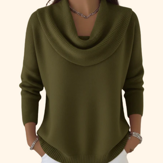 Julia | Pullover mit Drapé-Ausschnitt