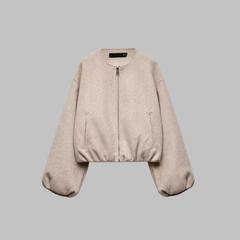 Eileen – Chic Long Sleeve Zipper Crop Top Jacket