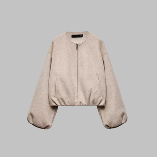 Eileen – Chic Long Sleeve Zipper Crop Top Jacket