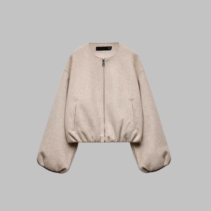 Eileen – Chic Long Sleeve Zipper Crop Top Jacket