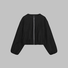 Eileen – Chic Long Sleeve Zipper Crop Top Jacket