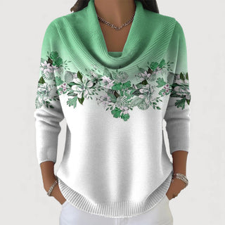 Alba | Pullover mit floralem Muster und Rollkragen