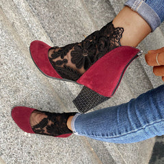 Nancy – Chic Lace Heeled Boots