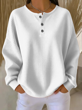 Milagros | Sweatshirt Henley Gofré