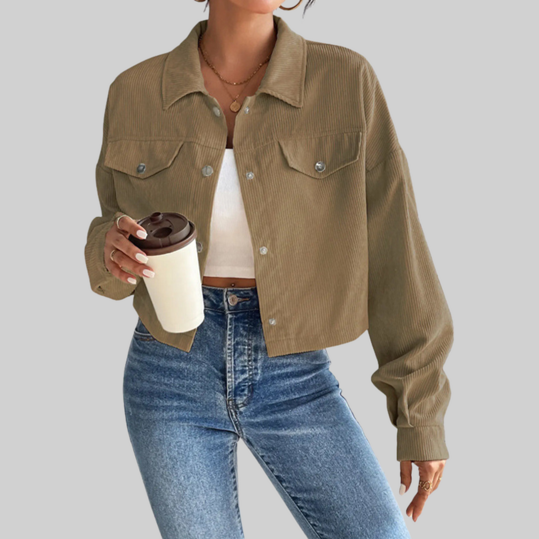 Tallulah – Vintage Collared Button-Up Jacket