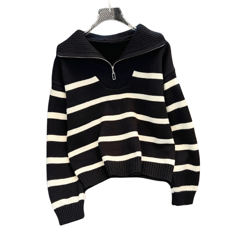 Angela – Casual Long Sleeve Collared Jumper
