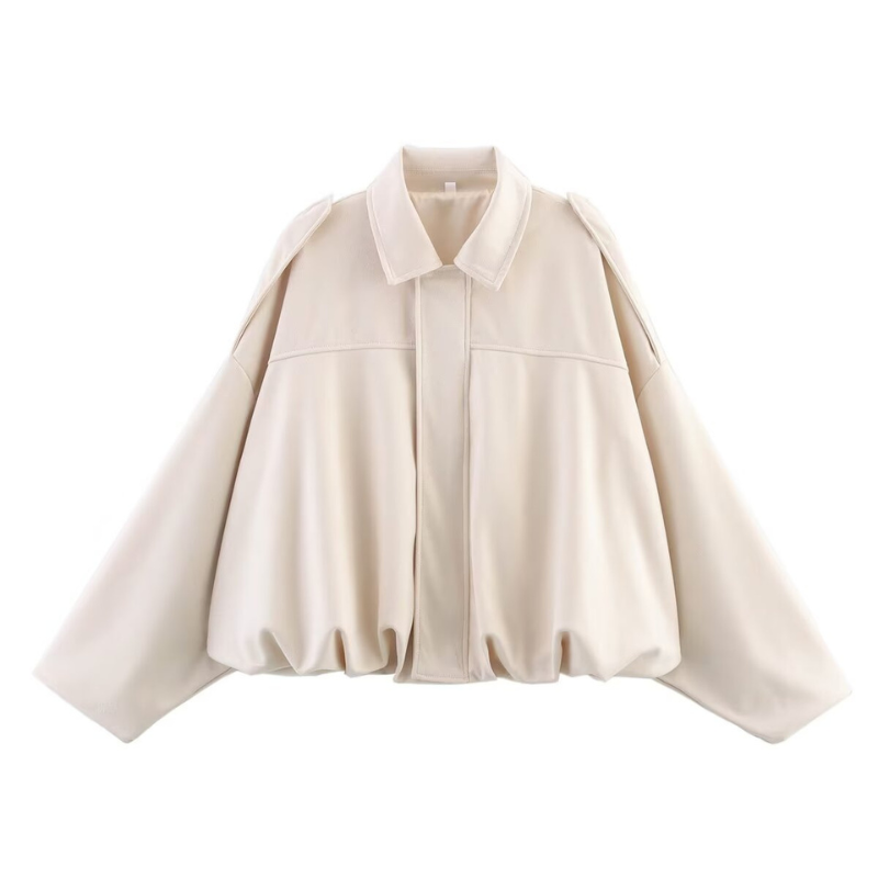 Jill – Sophisticated Cropped Contemporary Aviator Jacket