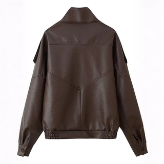 Alice – Trendy Lychee Pattern Leather Jacket