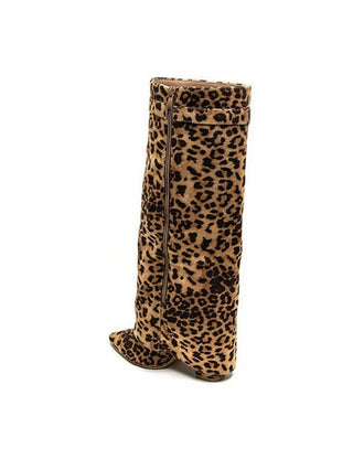 Cheryl – Leopard Suede Boots