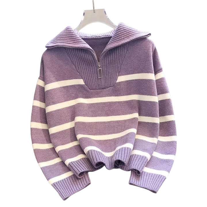 Angela – Casual Long Sleeve Collared Jumper