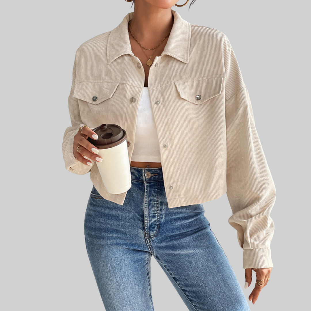 Tallulah – Vintage Collared Button-Up Jacket