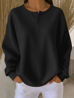 Milagros | Sweatshirt Henley Gofré