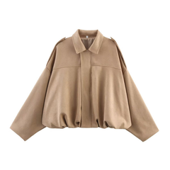 Jill – Sophisticated Cropped Contemporary Aviator Jacket
