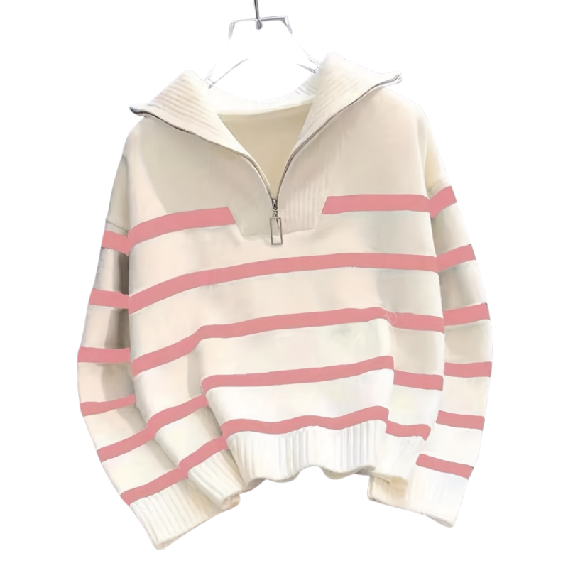 Angela – Casual Long Sleeve Collared Jumper