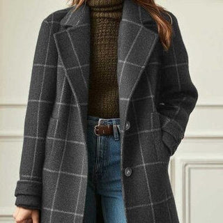 Velvara | Cappotto Elegante a Quadri in Lana