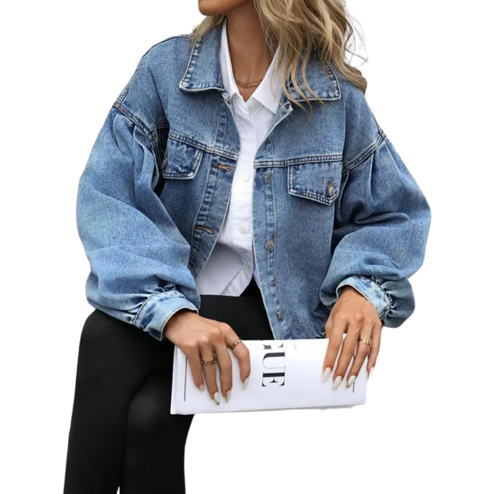 Hazel – Relaxed Cropped Denim Jacket