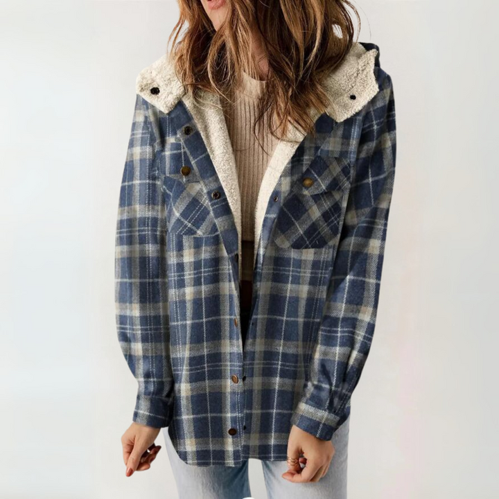 Josie – Casual Long Sleeve Button Front Hooded Coat
