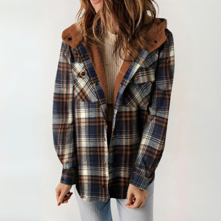 Josie – Casual Long Sleeve Button Front Hooded Coat