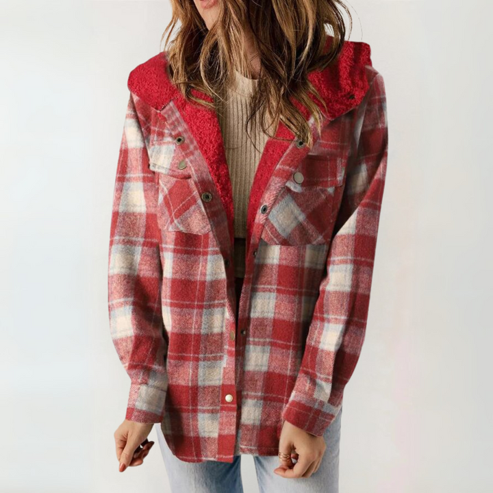 Josie – Casual Long Sleeve Button Front Hooded Coat