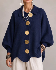 Elara | Oversized Button Knit Cardigan