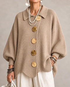 Elara | Oversized Button Knit Cardigan