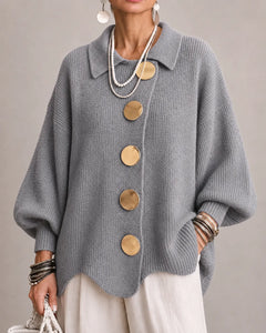 Elara | Oversized Button Knit Cardigan