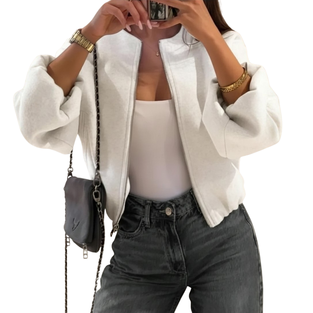 Emma – Casual American Varsity Zipper Jacket